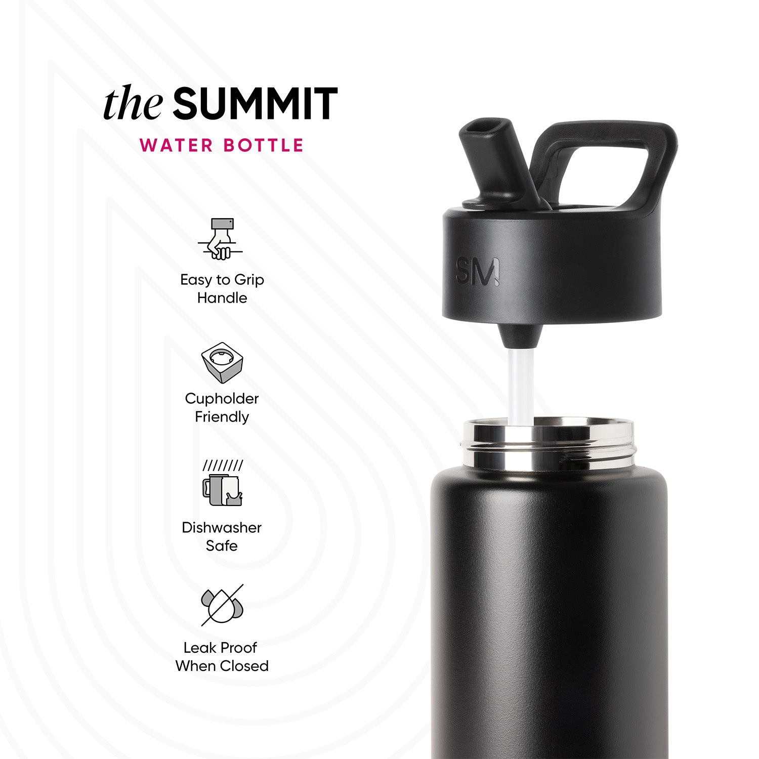 Summit Kids Water Bottle with Straw Lid - Image 3