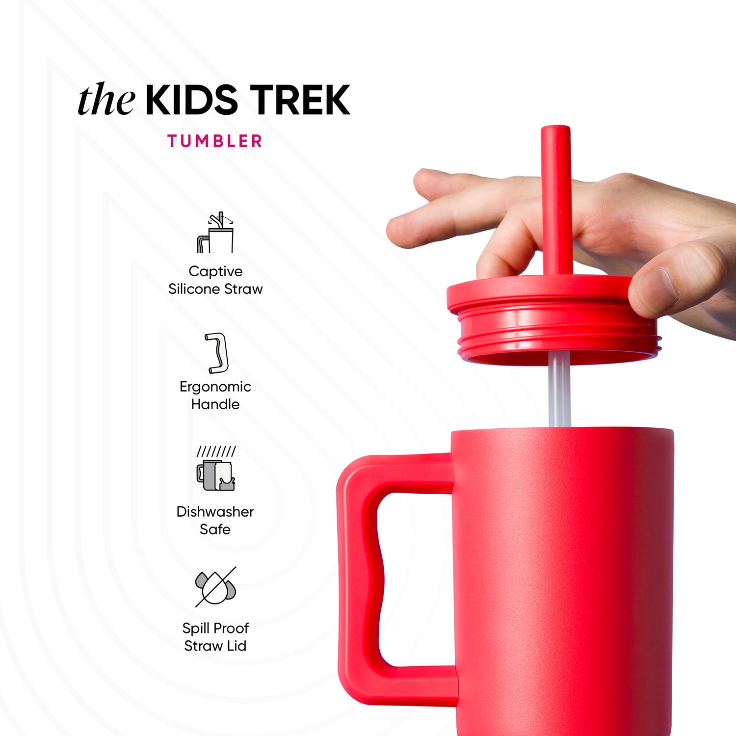 Trek Kids Tumbler with Silicone Straw Lid - Image 4