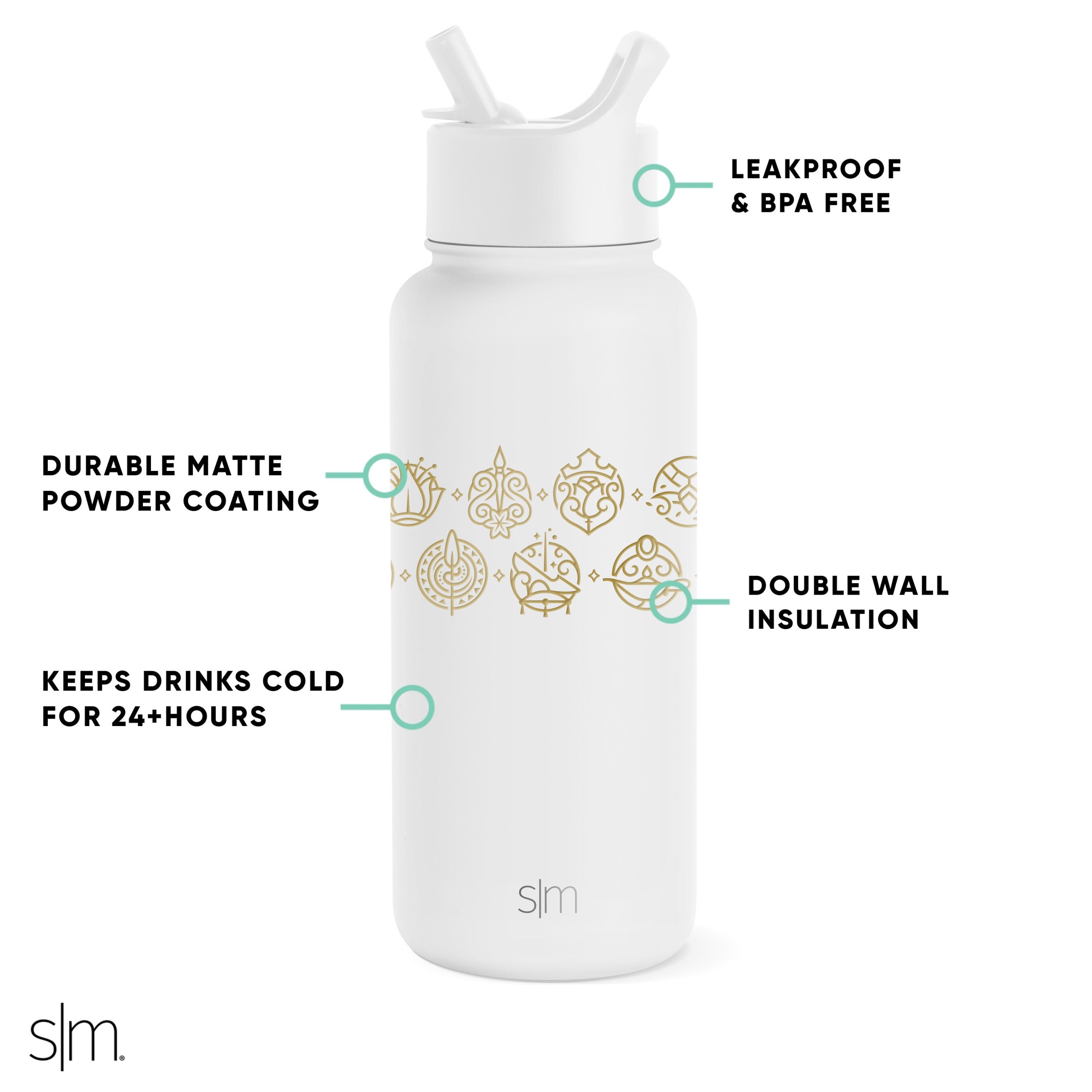 Disney Summit Water Bottle with Straw Lid - Image 2