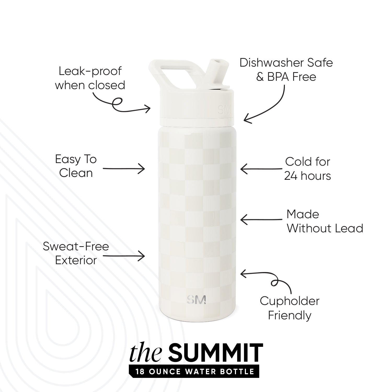 Summit Kids Water Bottle with Straw Lid - Image 2