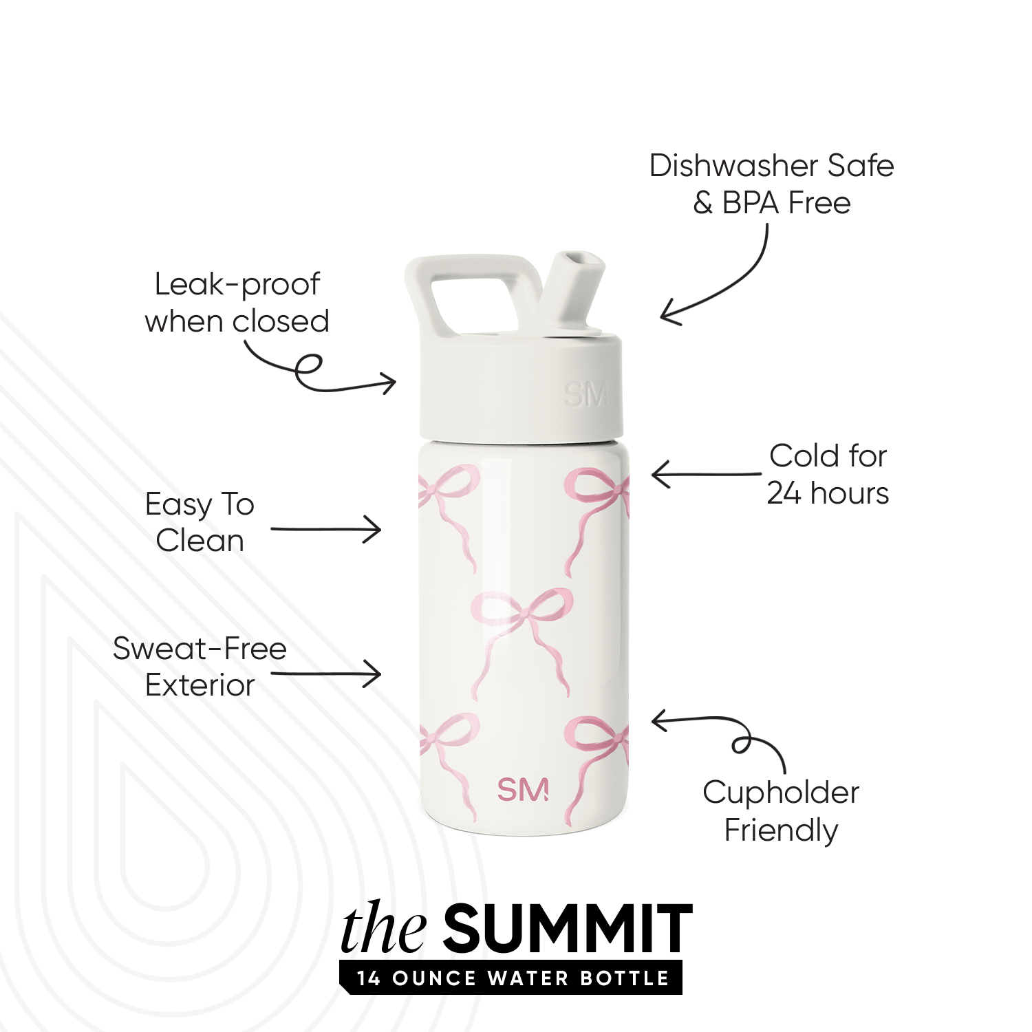 Summit Kids Water Bottle with Straw Lid - Image 2