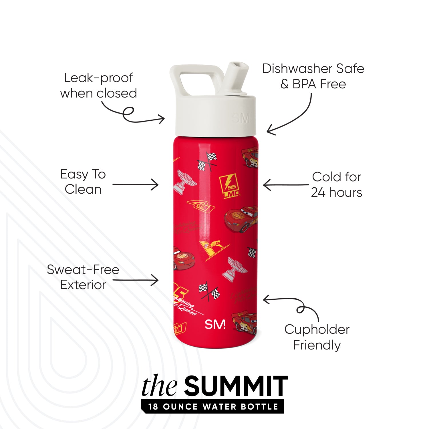Summit Kids Water Bottle with Straw Lid - Image 2