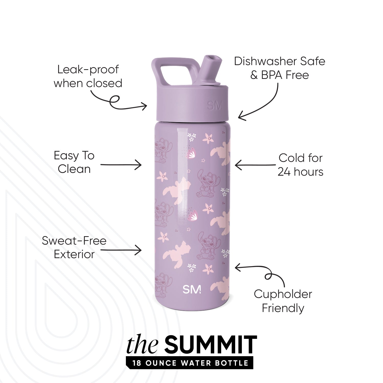 Summit Kids Water Bottle with Straw Lid - Image 2