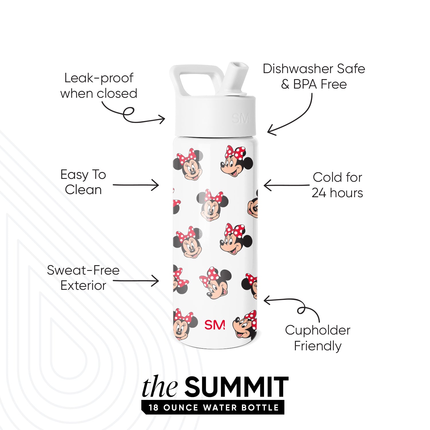 Summit Kids Water Bottle with Straw Lid - Image 2