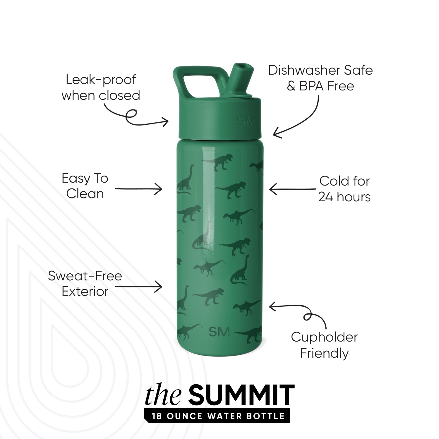 Summit Kids Water Bottle with Straw Lid - Image 2
