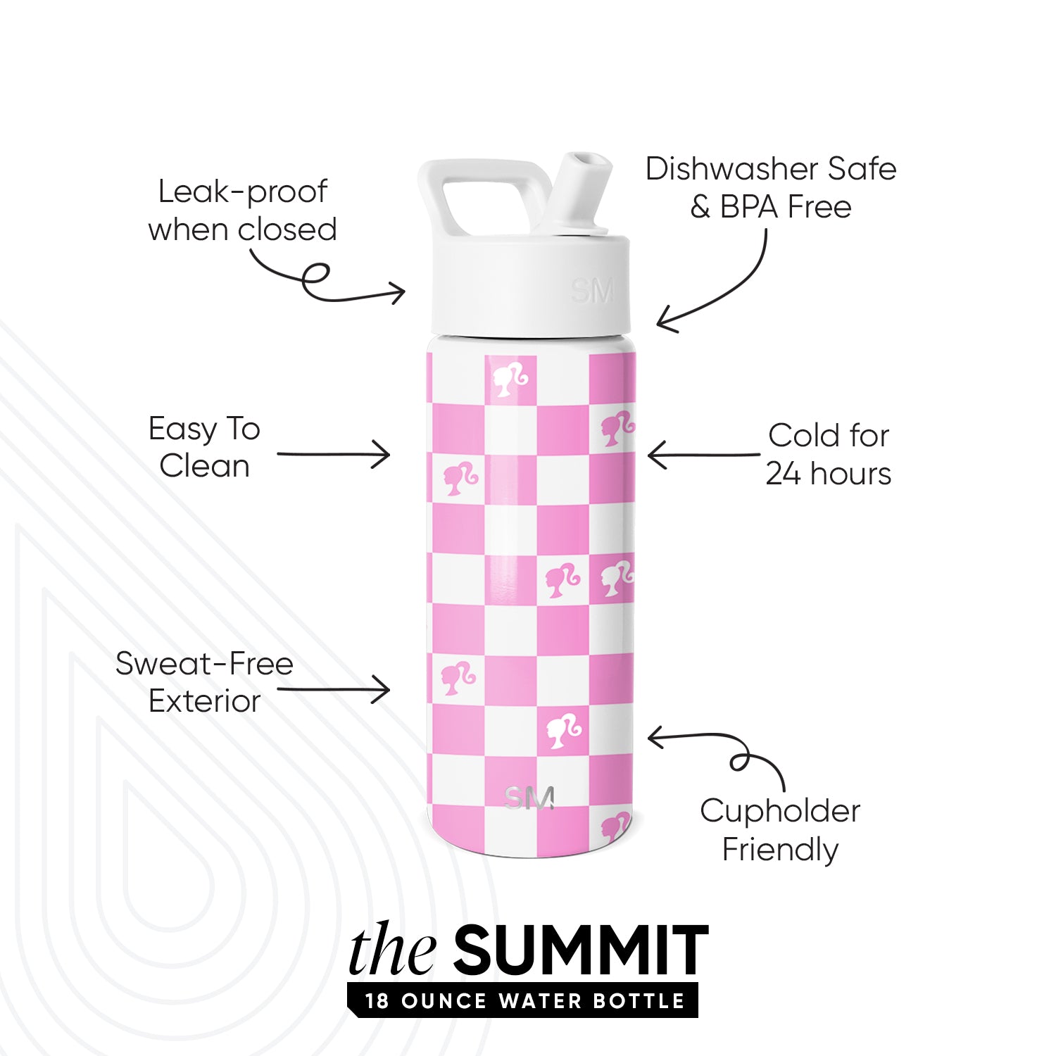 Summit Kids Water Bottle with Straw Lid - Image 2