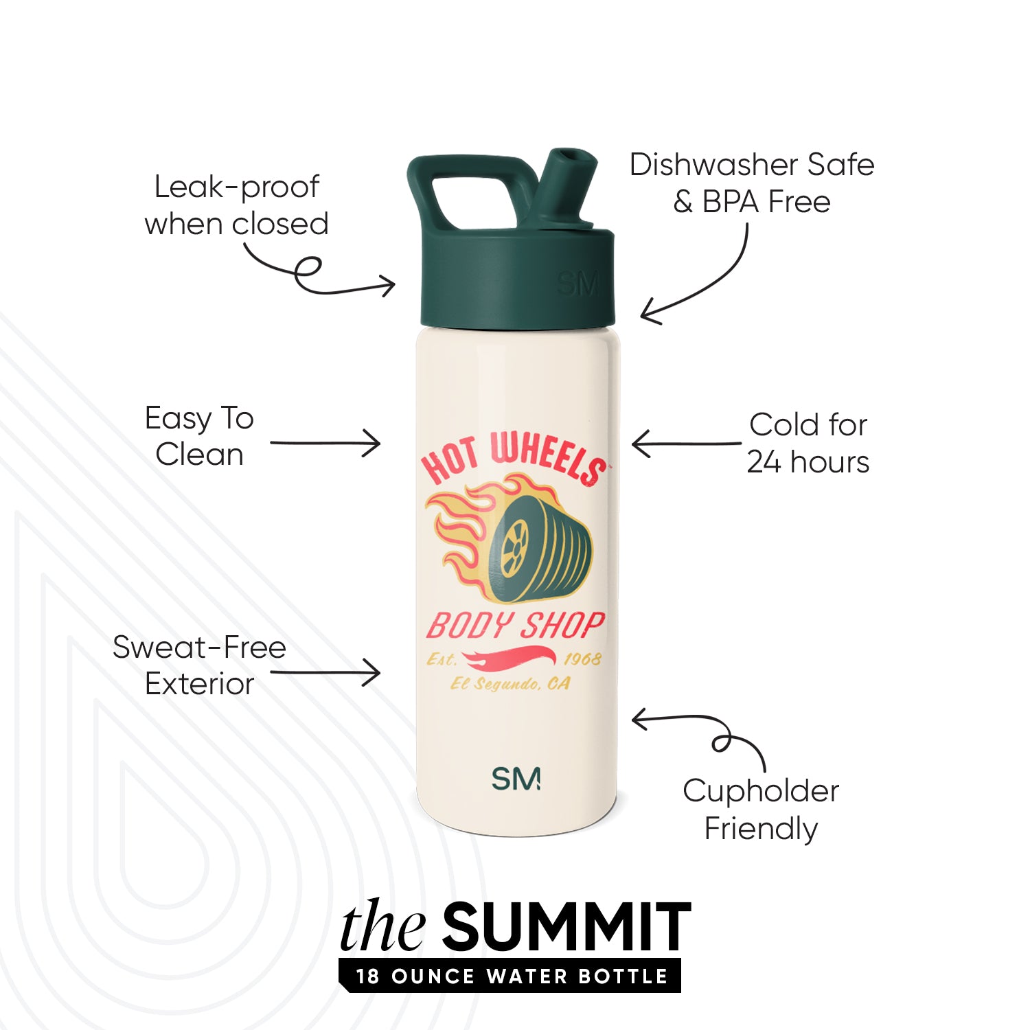 Summit Kids Water Bottle with Straw Lid - Image 2
