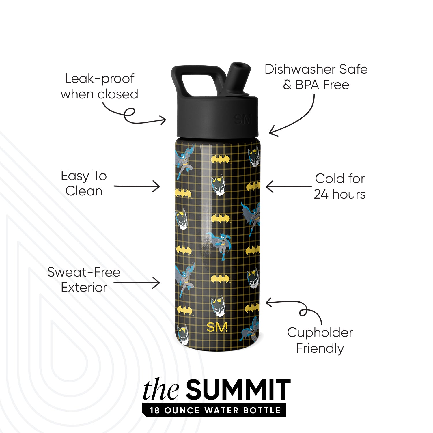 Summit Kids Water Bottle with Straw Lid - Image 2