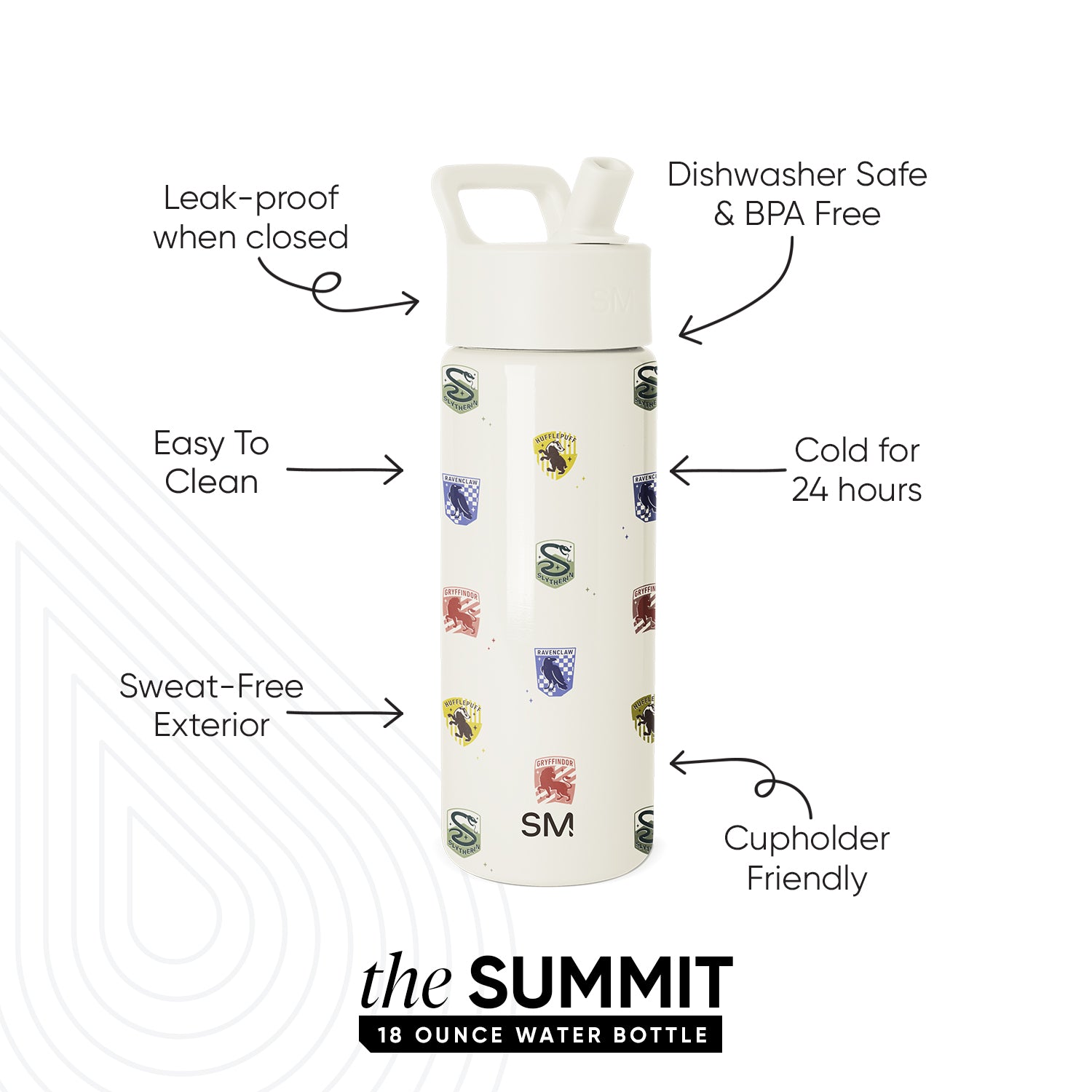 Summit Kids Water Bottle with Straw Lid - Image 2