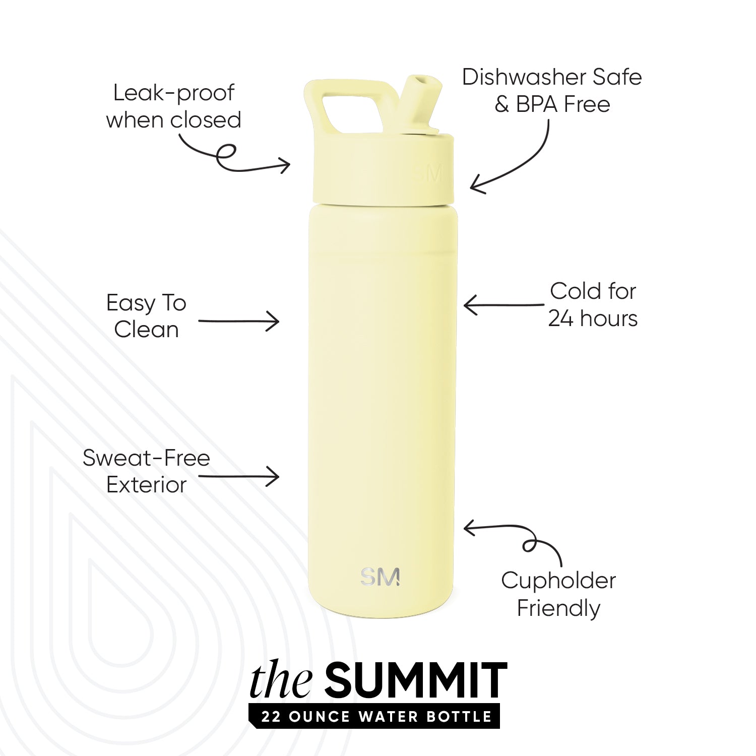 Summit Water Bottle with Straw Lid - Image 2