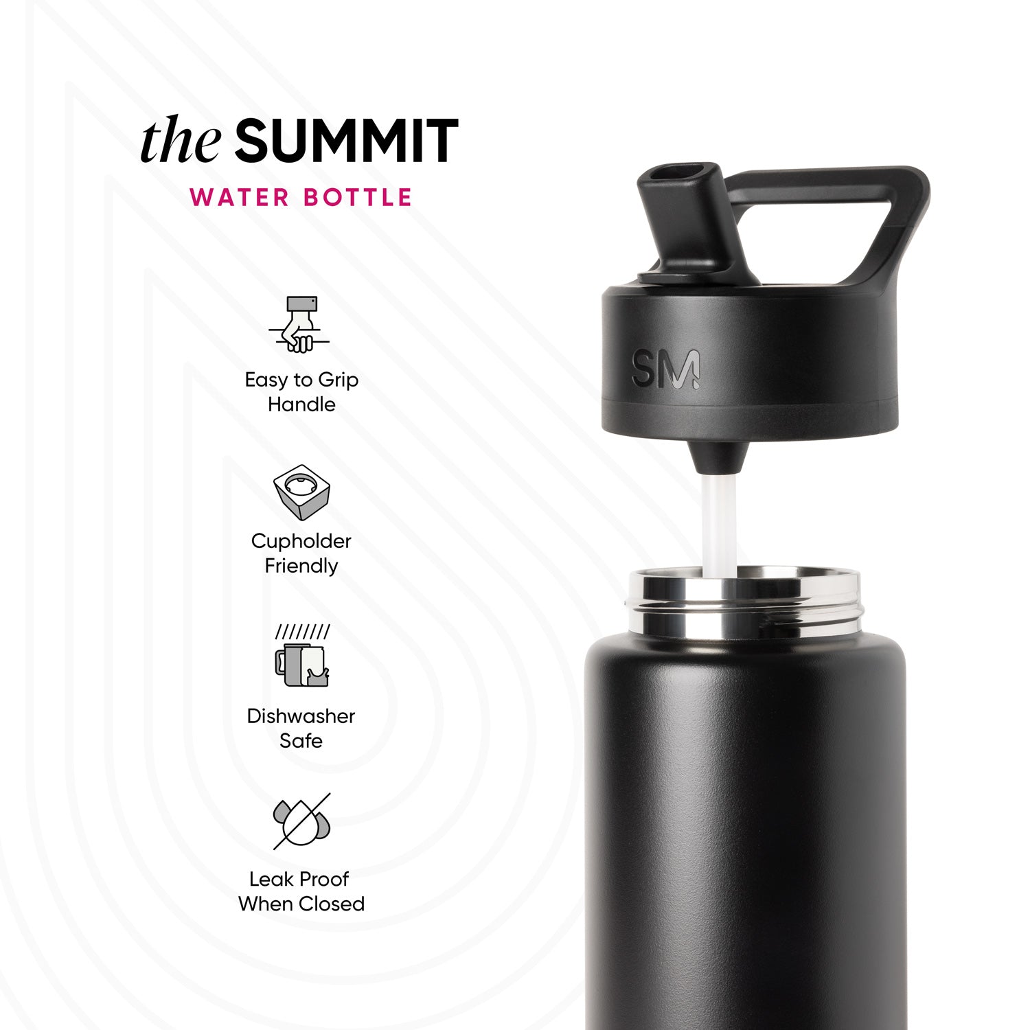 Summit Water Bottle with Straw Lid - Image 3