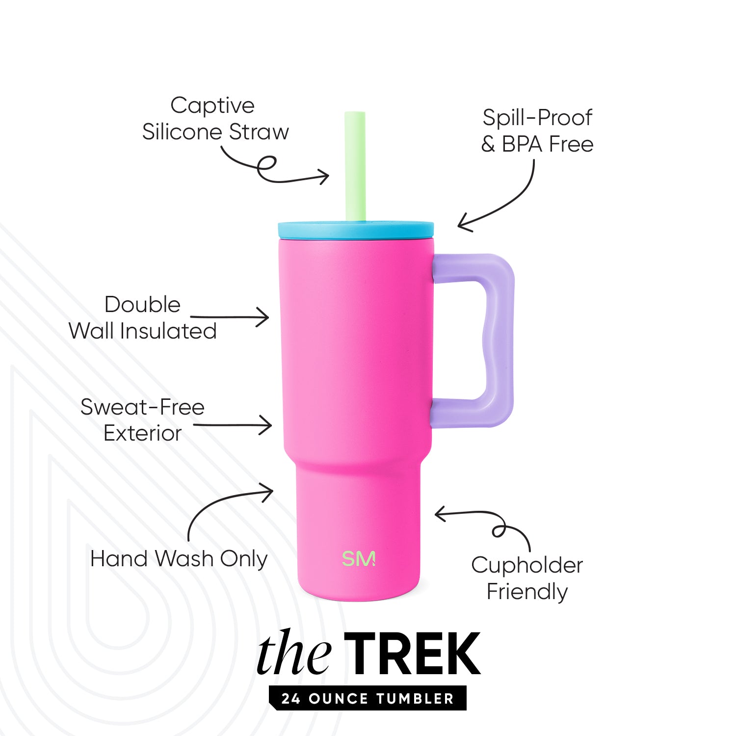 Trek Kids Tumbler with Silicone Straw Lid - Image 2